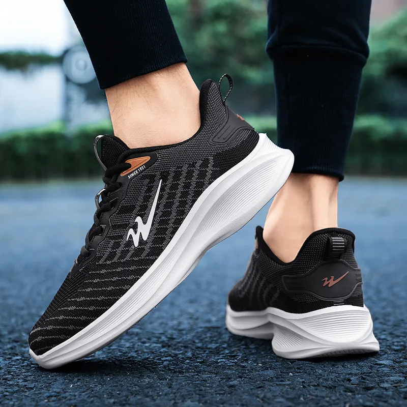 Binary Low Top Running Shoes Men's Black-6
