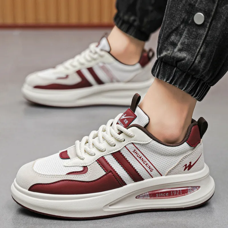 Binary Low Top Running Shoes Men's Red-5