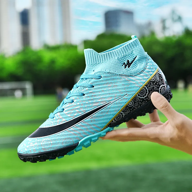 Binary TF Turf Cushioning Lightweight Soccer Shoes Unisex Aqua-4