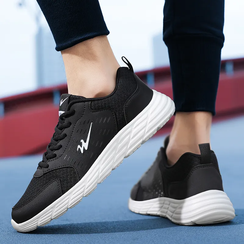 Binary Low Top Running Shoes Men's Black-8