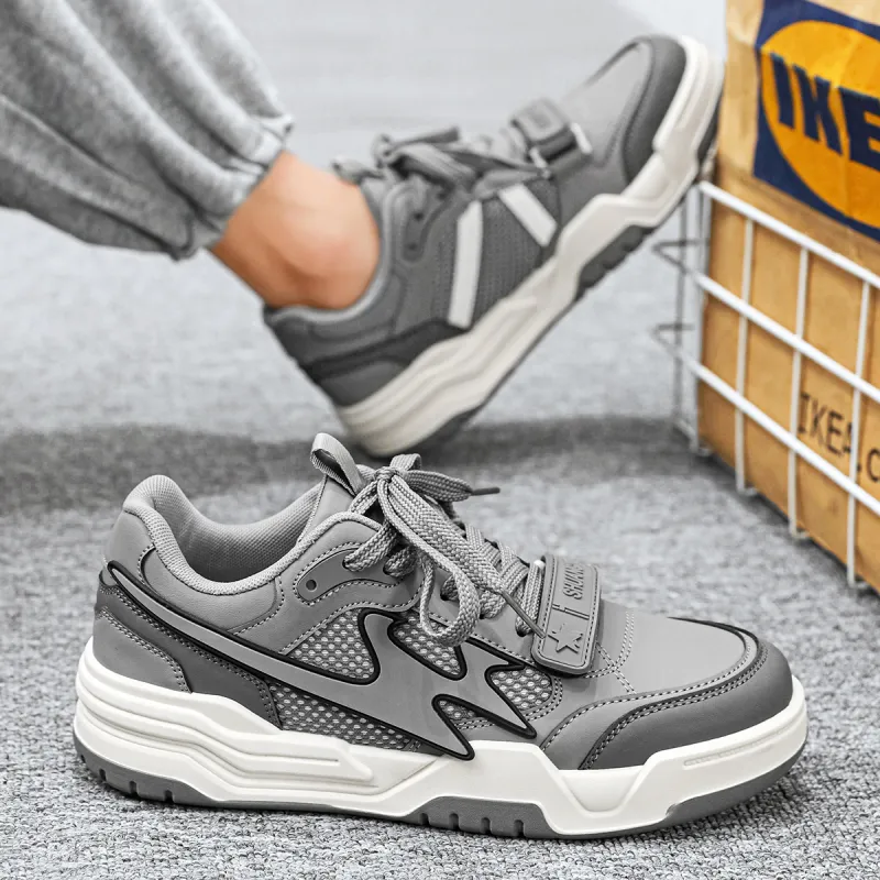 Binary Cushioned Wear Resistant Lightweight Breathable Slip Resistant Low Top Vintage Basketball Shoes Men's Cool Gray-5