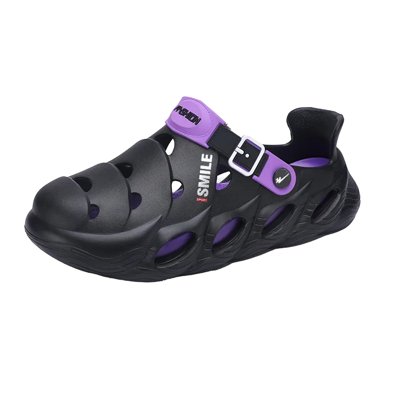 Binary Clogs Men's Black Purple-2