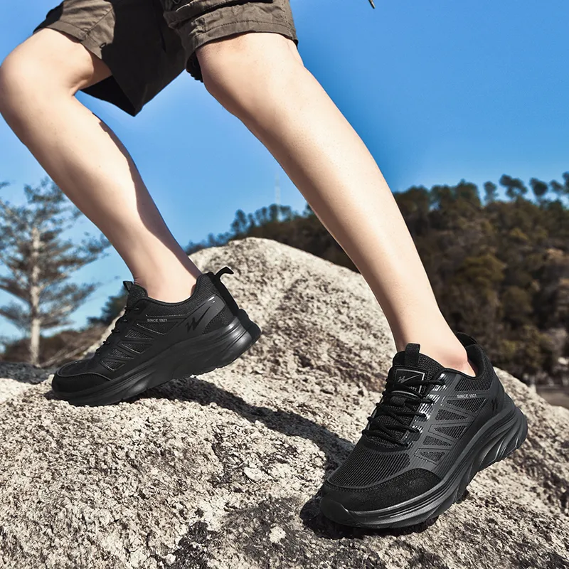 Binary Low Top Running Shoes Men's Black-7