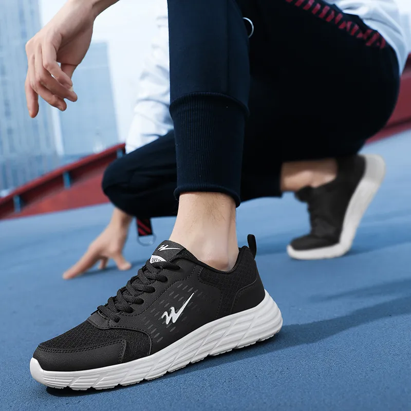 Binary Low Top Running Shoes Men's Black-5