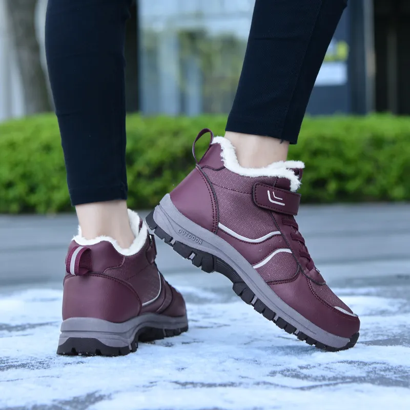 Binary Slip Resistant, Abrasion Resistant, Height Adjustable, Thermal High Top Casual Shoes Women's-6