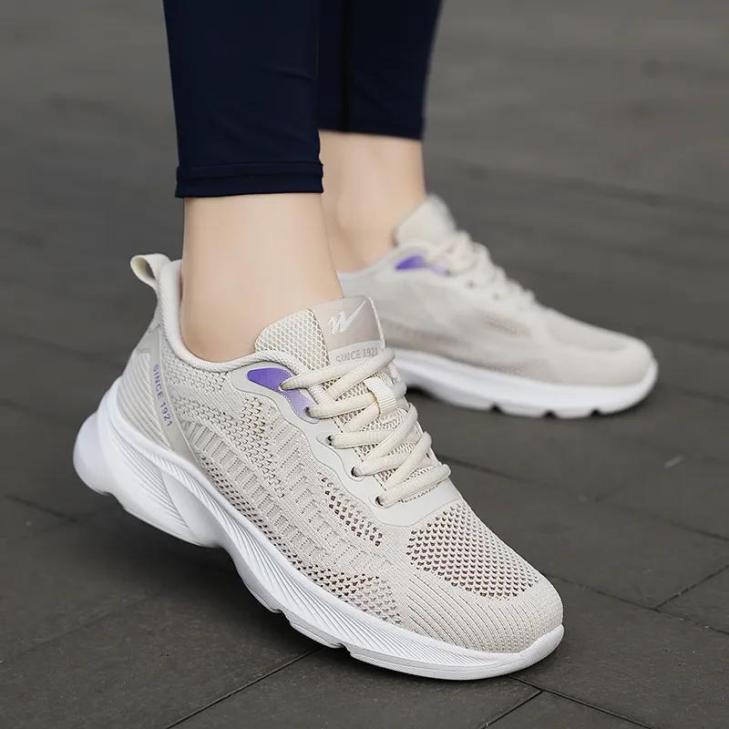 Binary Shock Absorbing, Non Slip, Wear Resistant, Breathable And Lightweight Low Top Running Shoes Women's-5