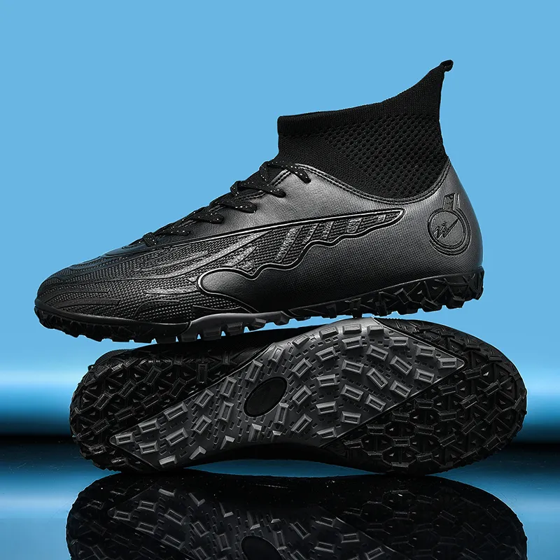 Binary TF Turf Cushioning Abrasion Resistant Lightweight Soccer Shoes Unisex Black-3