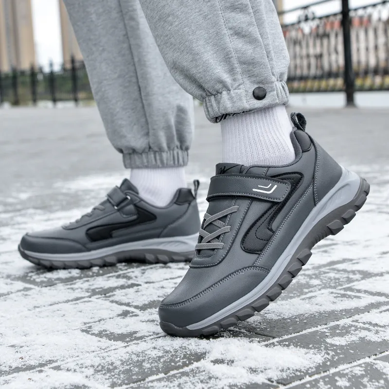 Binary Slip Resistant, Abrasion Resistant, Height Adjustable, Thermal High Top Casual Shoes Men's Dark Gray-10