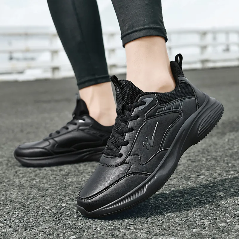 Binary Low Top Running Shoes Men's Black Warrior-5