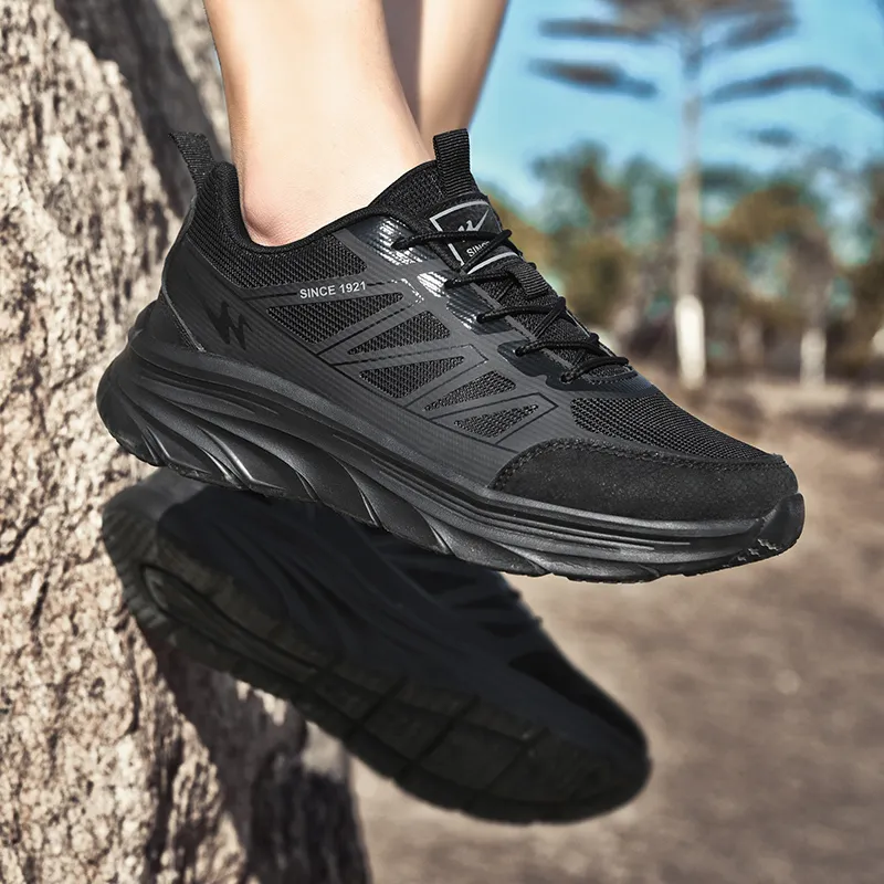 Binary Low Top Running Shoes Men's Black-9