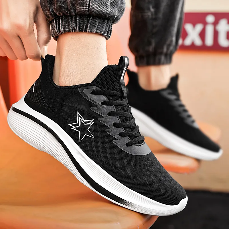 Binary Low Top Running Shoes Men's Black-8