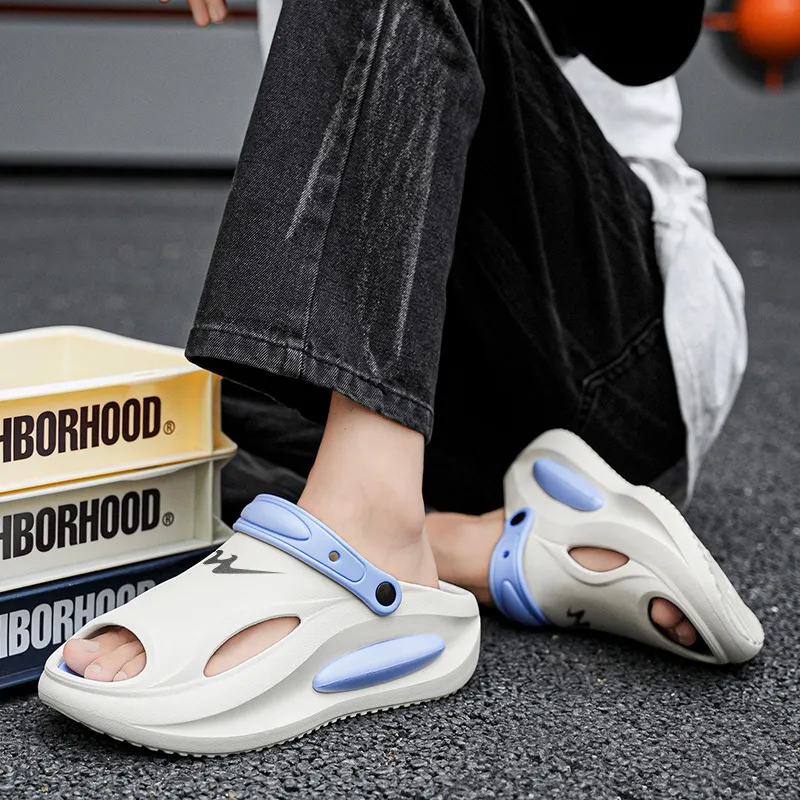 Binary EVA Cut Out Quick Dry Slip Resistant Slide Slippers Unisex-8