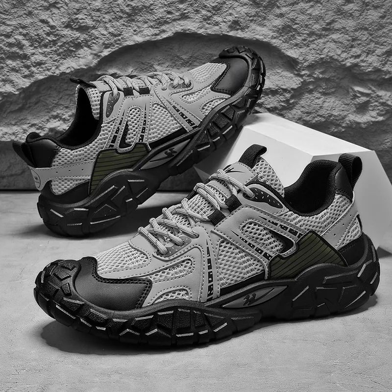 Binary Hiking / Trekking Shoes Men Low Top Black-3