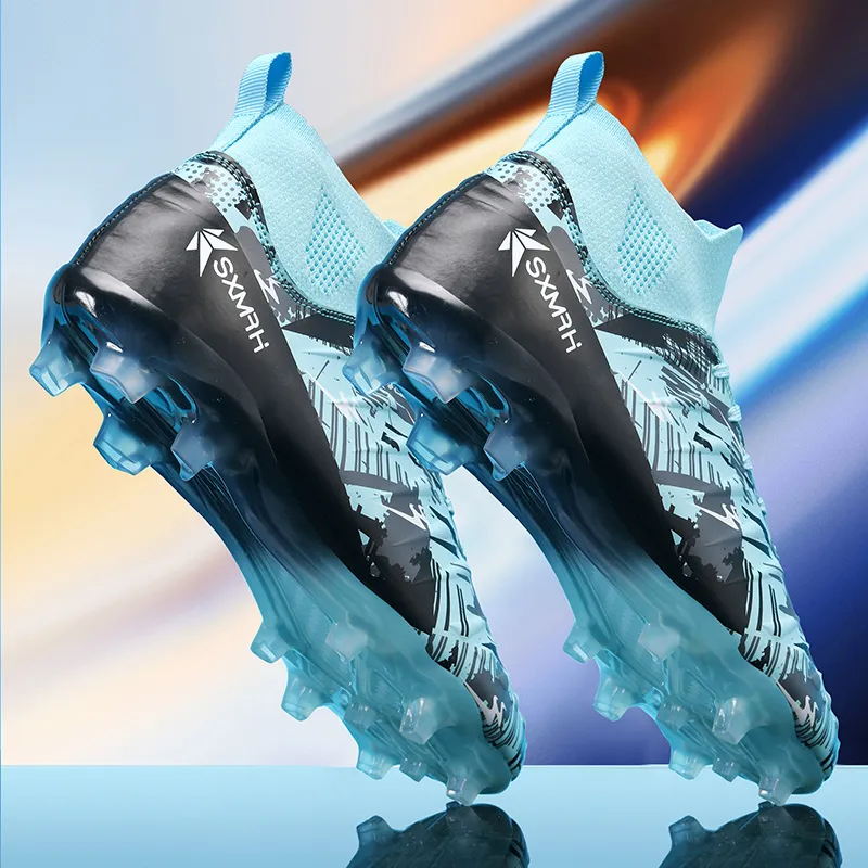 Binary FG Rubber Long Studs Cushioning Coverage Abrasion Resistant Lightweight Slip Resistant Soccer Shoes Unisex-4