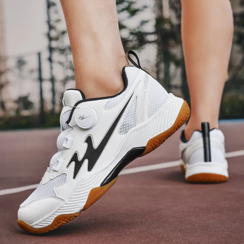 Binary Badminton Shoes Unisex Low Top Umber/White/Black-8