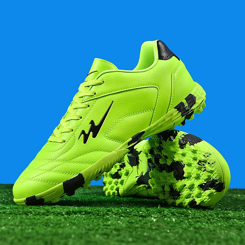 Binary TF Turf Cushioning Abrasion Resistant Lightweight Soccer Shoes Unisex Neon Green/Black-4