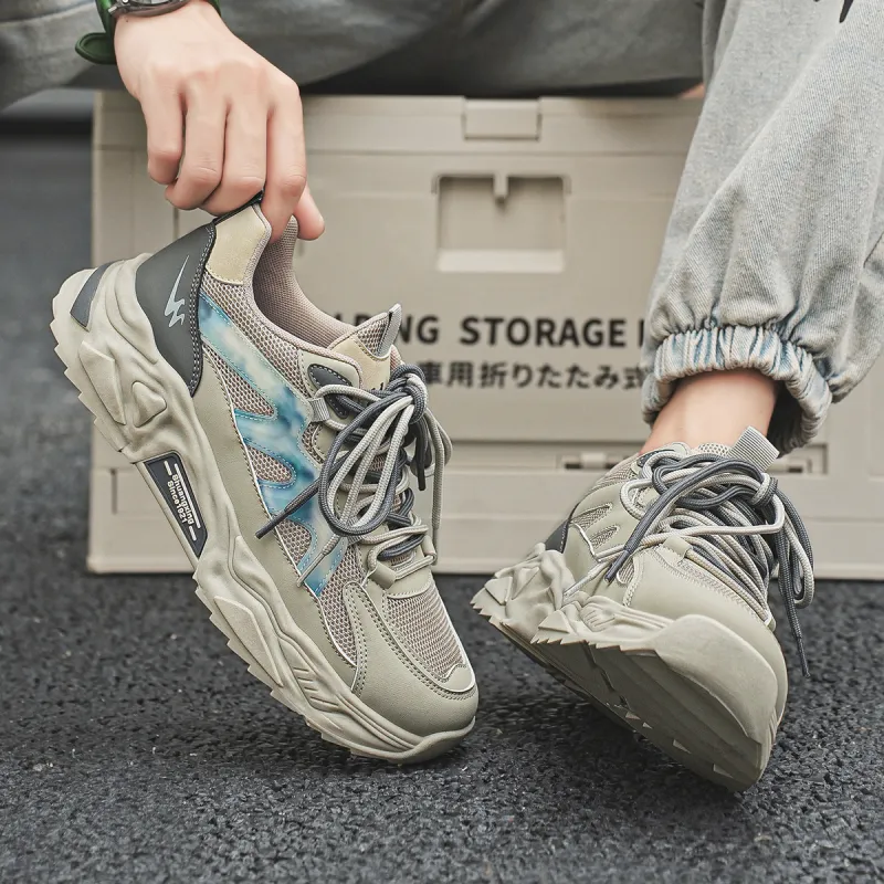 Binary Chunky Sneakers Men Low Top Blue/White-8
