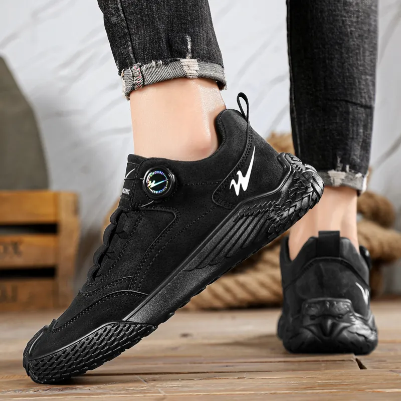 Binary Slip Resistant, Abrasion Resistant, Lightweight Low Top Casual Shoes Men's Black-9