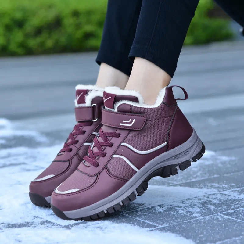 Binary Slip Resistant, Abrasion Resistant, Height Adjustable, Thermal High Top Casual Shoes Women's-11