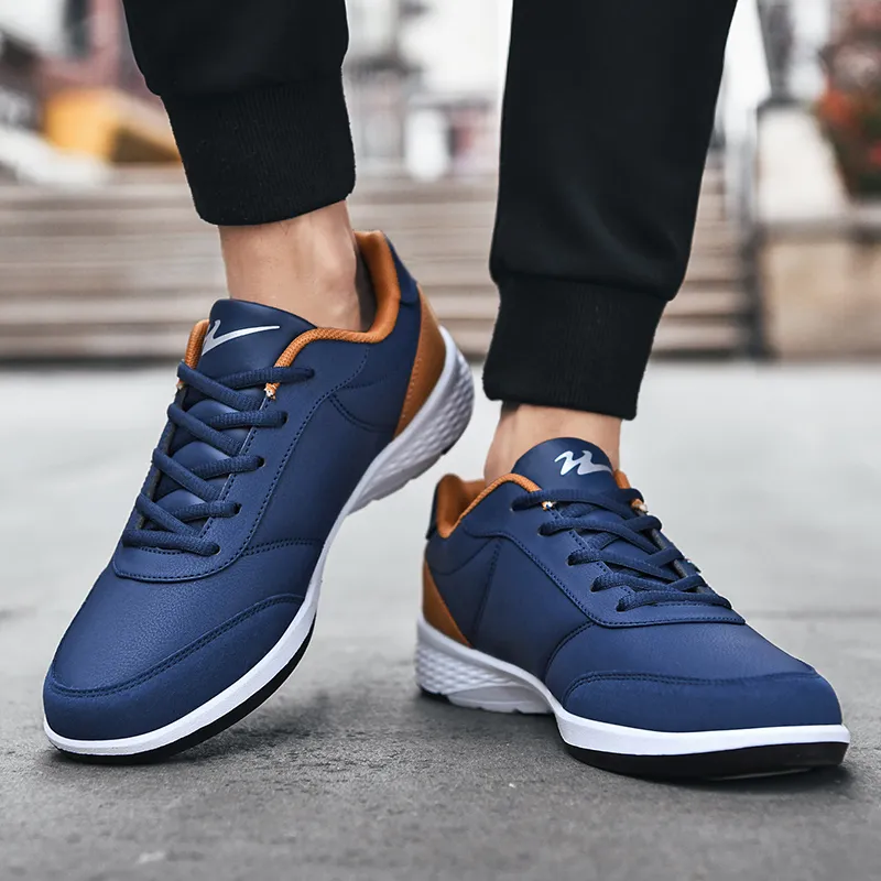 Binary Low Top Skateboard Shoes Men's Dark Blue-4