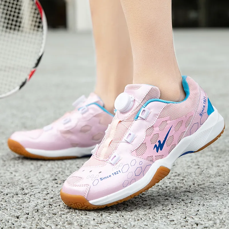 Binary Breathable And Lightweight Low Top Badminton Shoes Unisex Pink-8