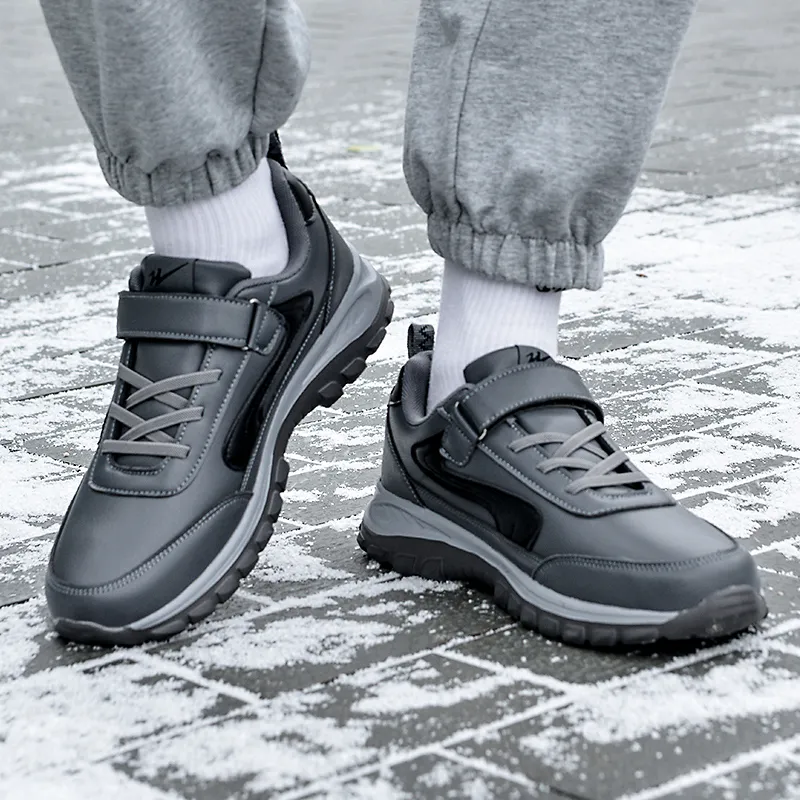 Binary Slip Resistant, Abrasion Resistant, Height Adjustable, Thermal High Top Casual Shoes Men's Dark Gray-6
