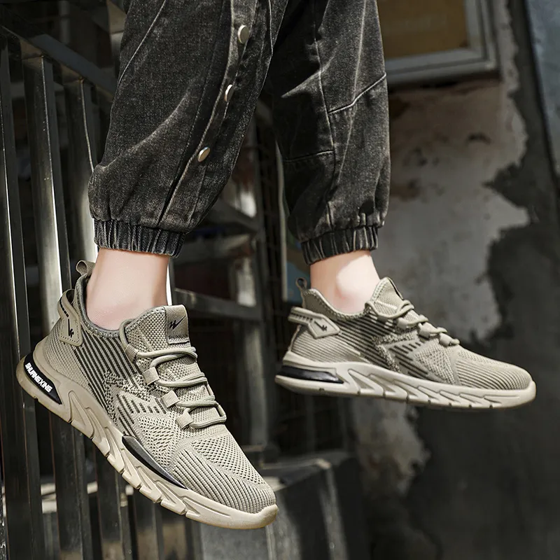 Binary Support Lightweight Low Top Casual Shoes Men's Khaki-12
