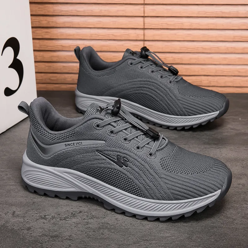 Binary Shock Absorbing, Non Slip, Wear Resistant, Breathable And Lightweight Low Top Casual Shoes Men's Dark Gray-5
