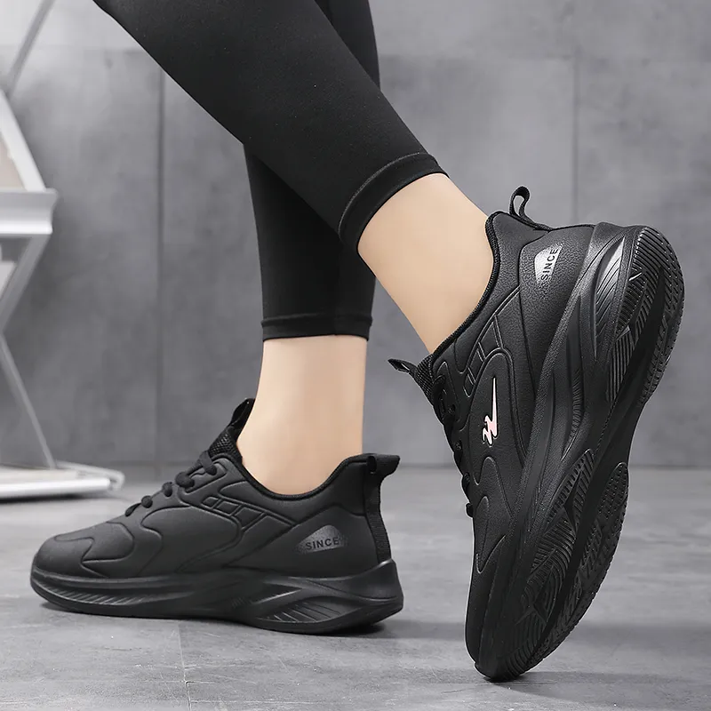 Binary Cushioning, Breathable, Lightweight Low Top Casual Shoes Women's Black Rose Red-4