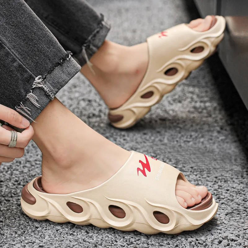 Binary Slide Slippers Men Black/White-8