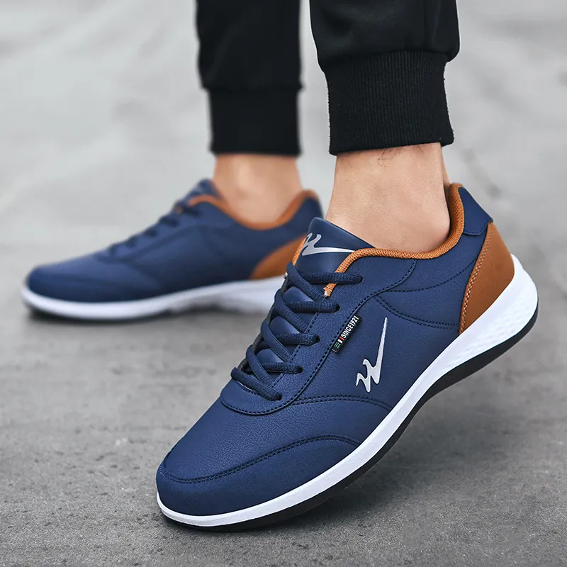 Binary Low Top Skateboard Shoes Men's Dark Blue-3