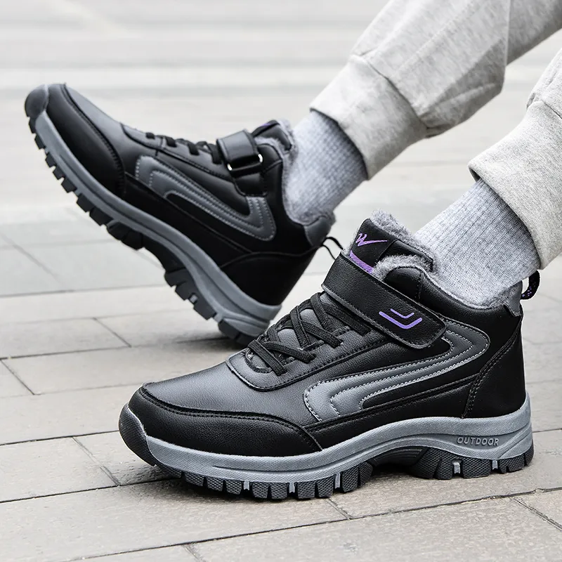 Binary High Top Casual Shoes Women's Black Purple-8