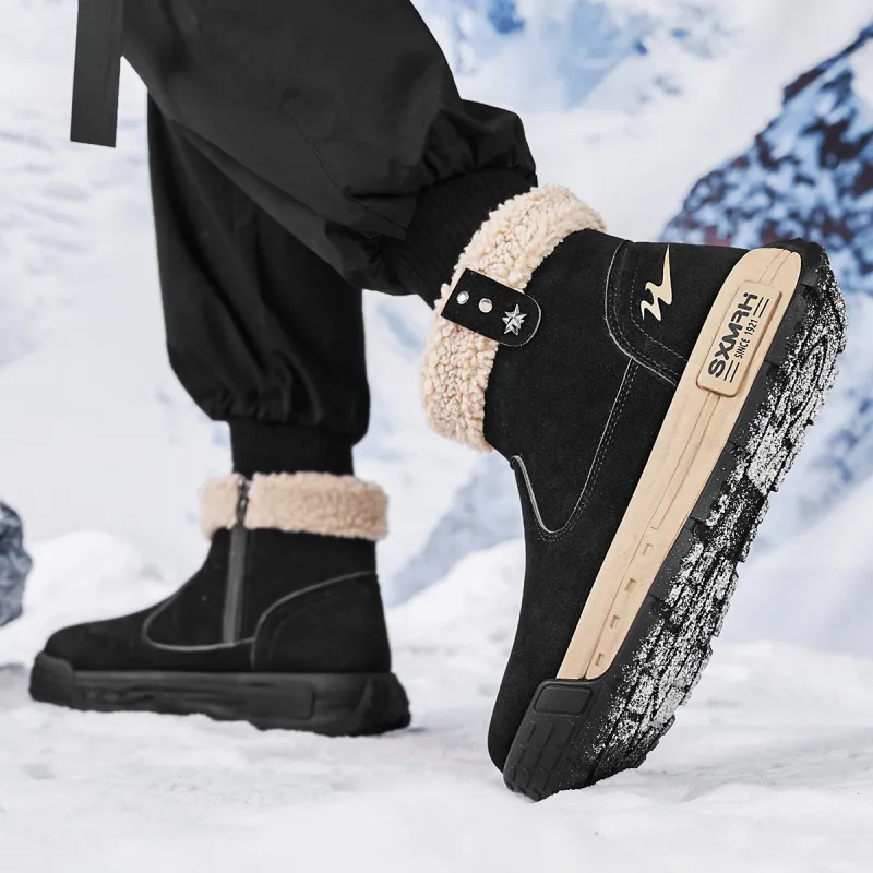 Binary Short Snow Boots Men's Black-6