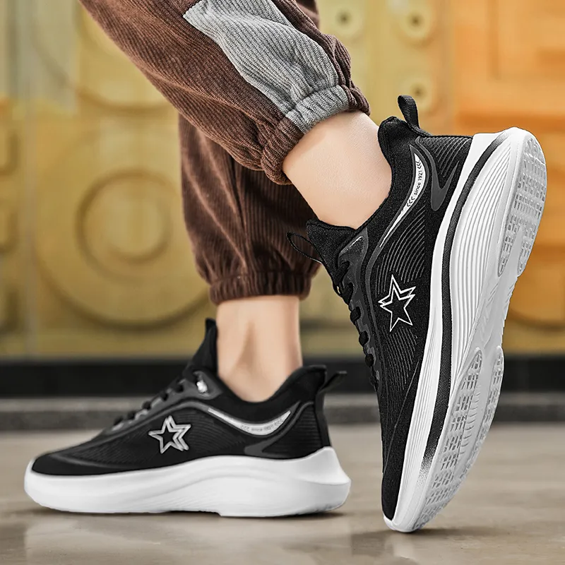 Binary Low Top Running Shoes Men's Black-4