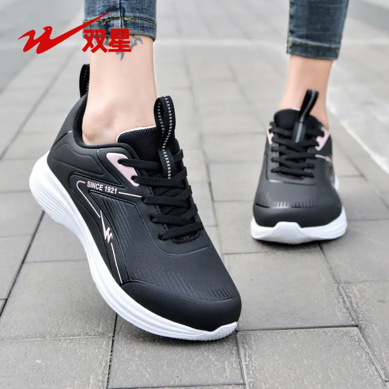 Binary Low Top Running Shoes Women's Black Pink-11