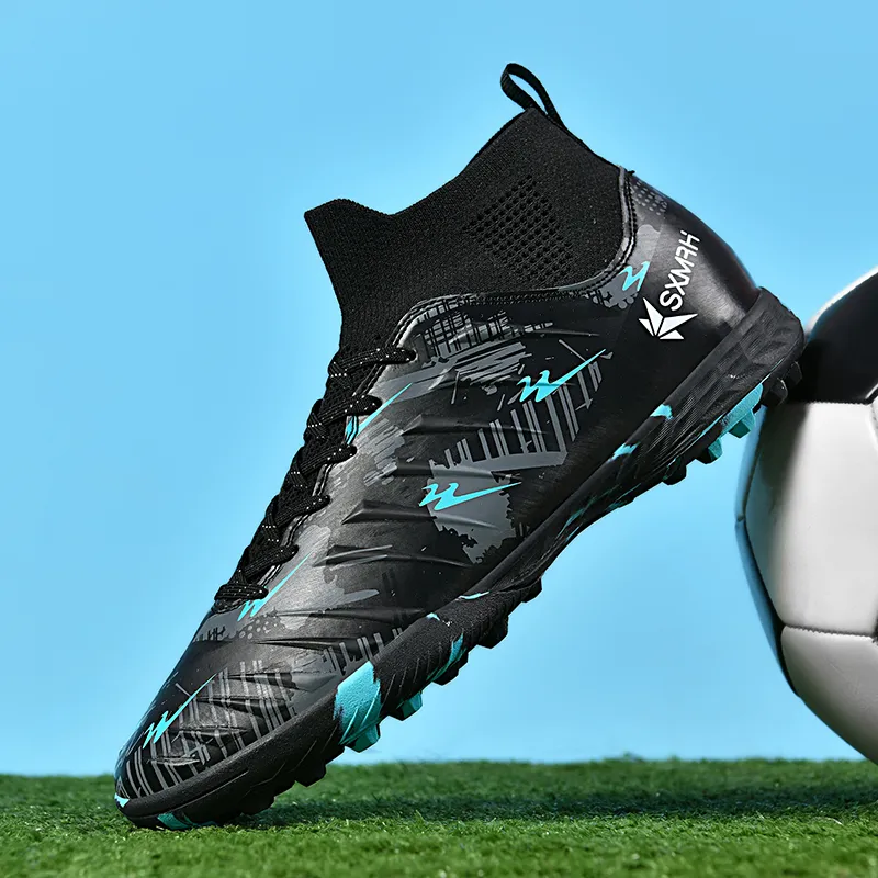 Binary TF Rubber Broken Studs Cushioning Coverage Abrasion Resistant Lightweight Slip Resistant Soccer Shoes Unisex-4