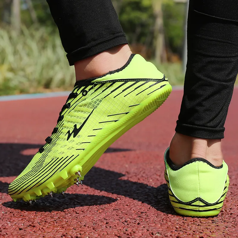 Binary Cushioning Anti Slip Wear Resistant Breathable Lightweight Rebound Low Top Running Shoes Unisex Neon Green-12