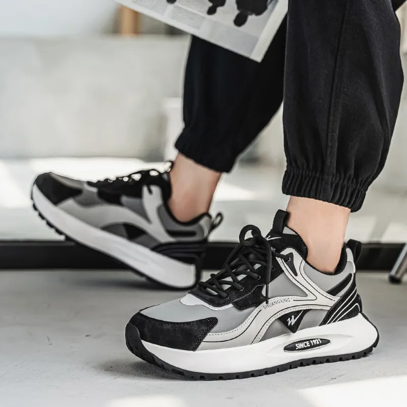 Binary Low-Top Running Shoes Men's Black Gray-6