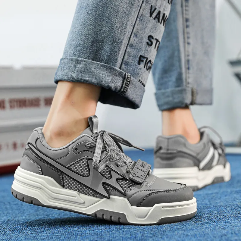 Binary Cushioned Wear Resistant Lightweight Breathable Slip Resistant Low Top Vintage Basketball Shoes Men's Cool Gray-9