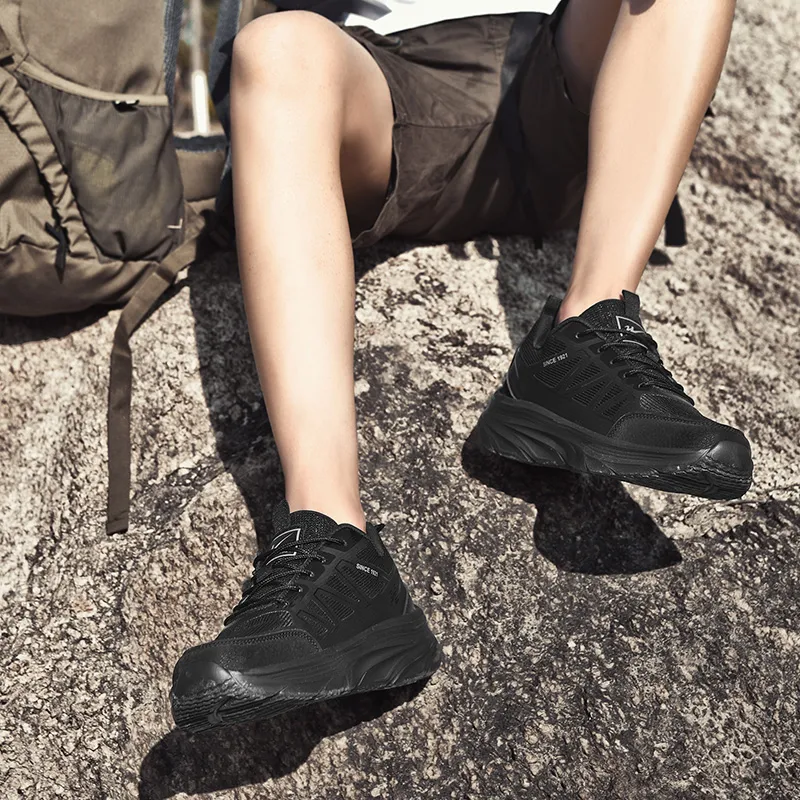 Binary Low Top Running Shoes Men's Black-6