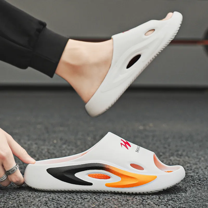 Binary Slide Slippers Men Orange-8