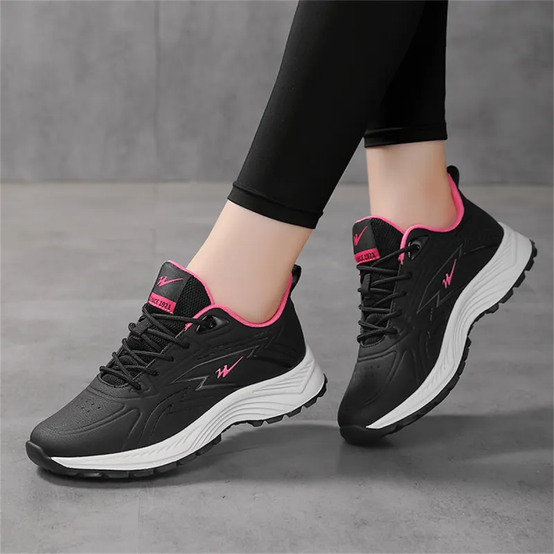 Binary Low Top Casual Shoes Women's Black Rose Red-3