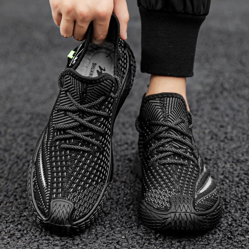 Binary Low Top Running Shoes Men's Black-5