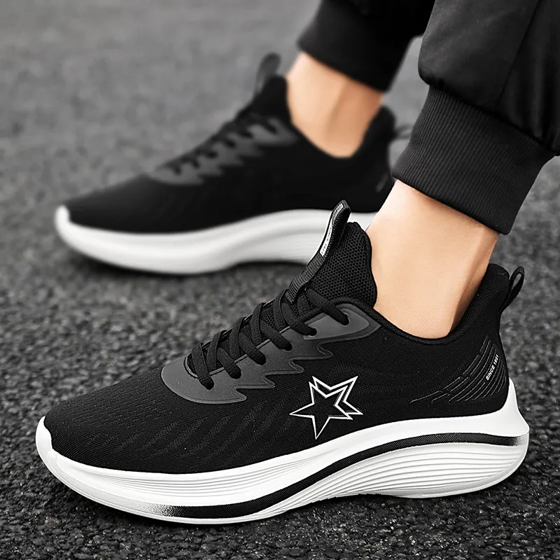 Binary Low Top Running Shoes Men's Black-4
