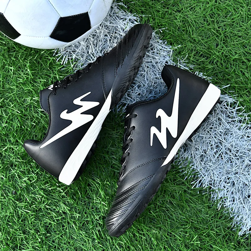 Binary TF Turf Cushioning Abrasion Resistant Lightweight Soccer Shoes Unisex Black-4