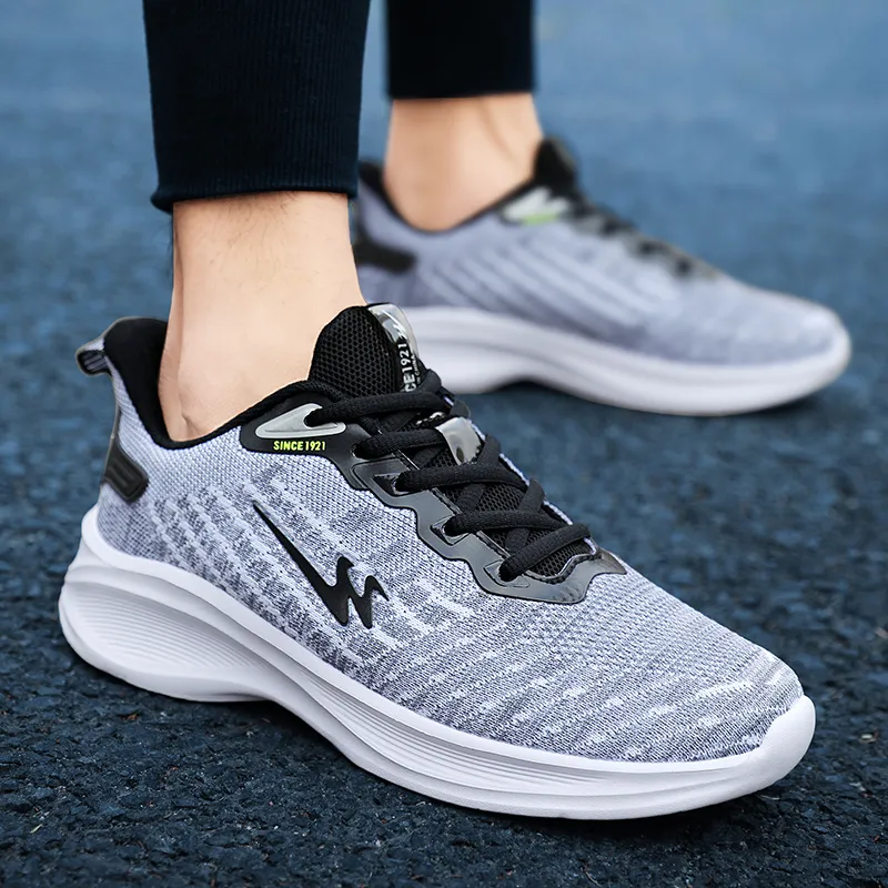 Binary Low Top Running Shoes Men's Gray-5