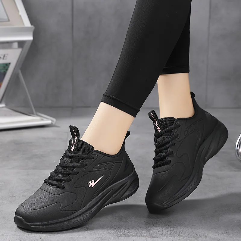 Binary Cushioning, Breathable, Lightweight Low Top Casual Shoes Women's Black Rose Red-6