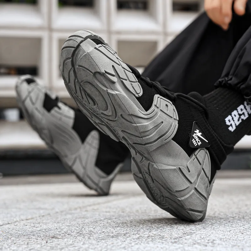 Binary Cushioning Coverage Abrasion Resistant Lightweight Breathable Slip Resistant Low Top Chunky Sneakers Men's-8