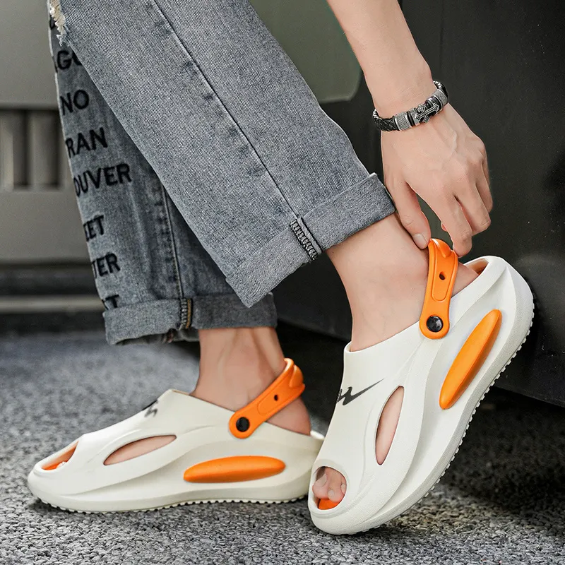 Binary EVA Cut Out Quick Dry Slip Resistant Slide Slippers Unisex-13