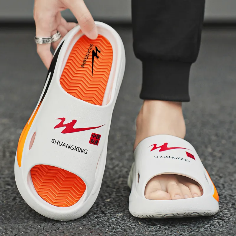 Binary Slide Slippers Men Orange-7
